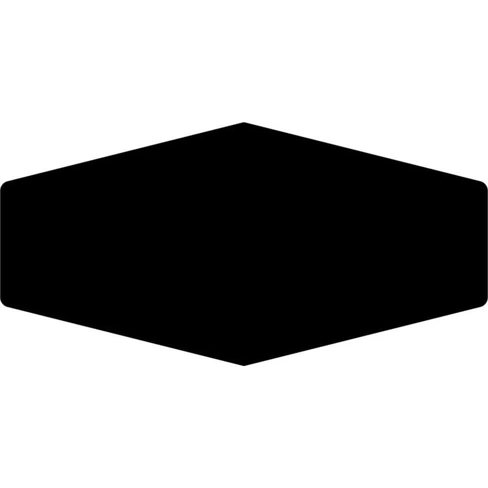 Faianta Ribesalbes Monochrome Hex Black Glossy 10x20 cm
