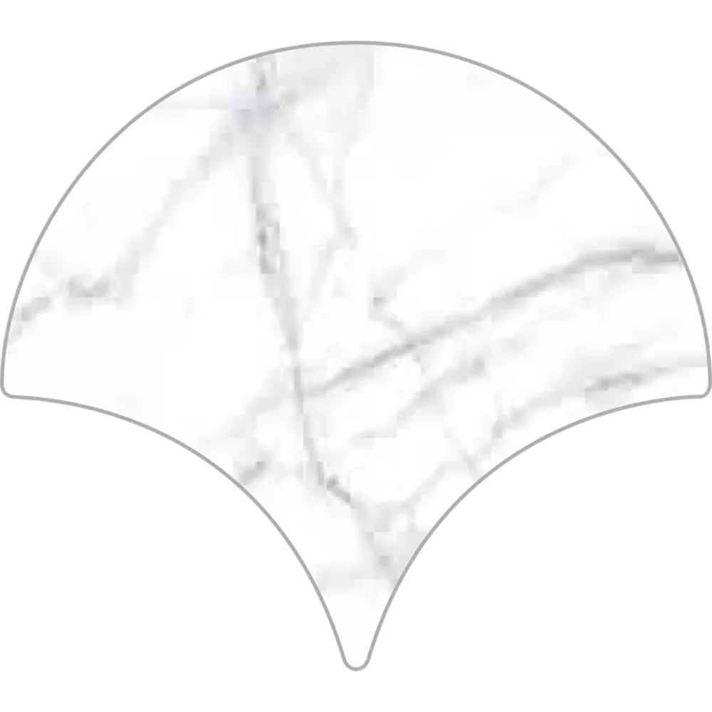 Faianta Ribesalbes Shaped Marble Drop Carrara Gloss 15,2x17,2 cm