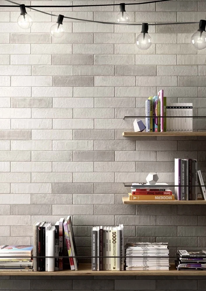 Gresie exterior / interior alba 28x7 cm, Marazzi Terramix Bianco