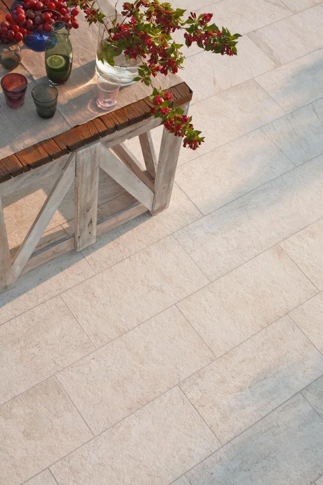 Gresie exterior / interior portelanata alba 30x60 cm, Marazzi Multiquartz White