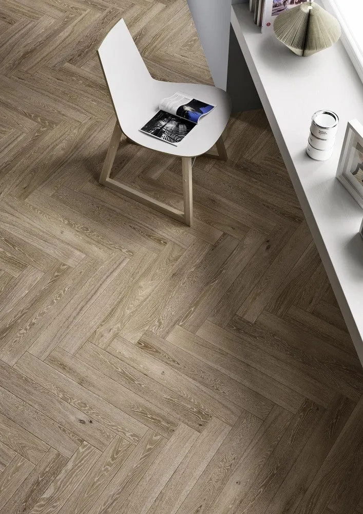 Gresie exterior / interior portelanata maro 10x70 cm, Marazzi Treverkcharme Taupe