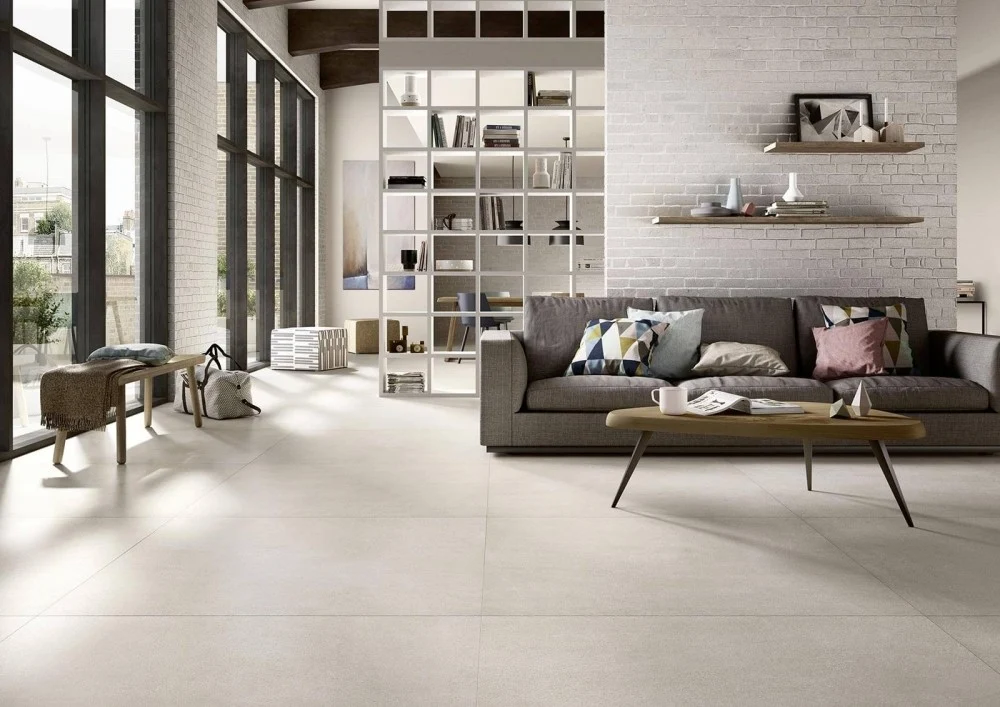 Gresie exterior / interior portelanata rectificata alba 90x90 cm, Marazzi Block White