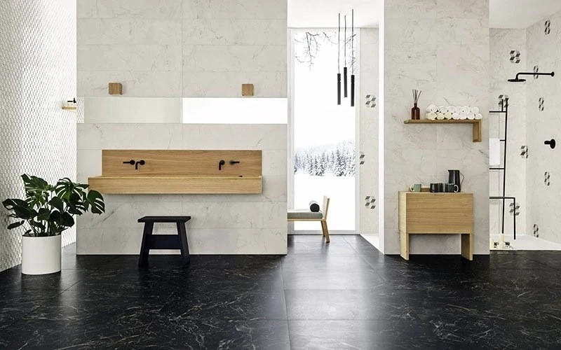 Gresie exterior / interior portelanata rectificata alba 60x120 cm, Marazzi Allmarble Altissimo