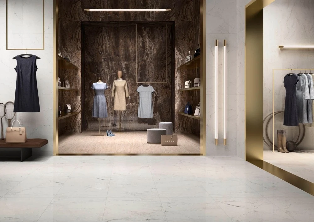 Gresie exterior / interior portelanata rectificata alba 60x60 cm, Marazzi Allmarble Altissimo Lux