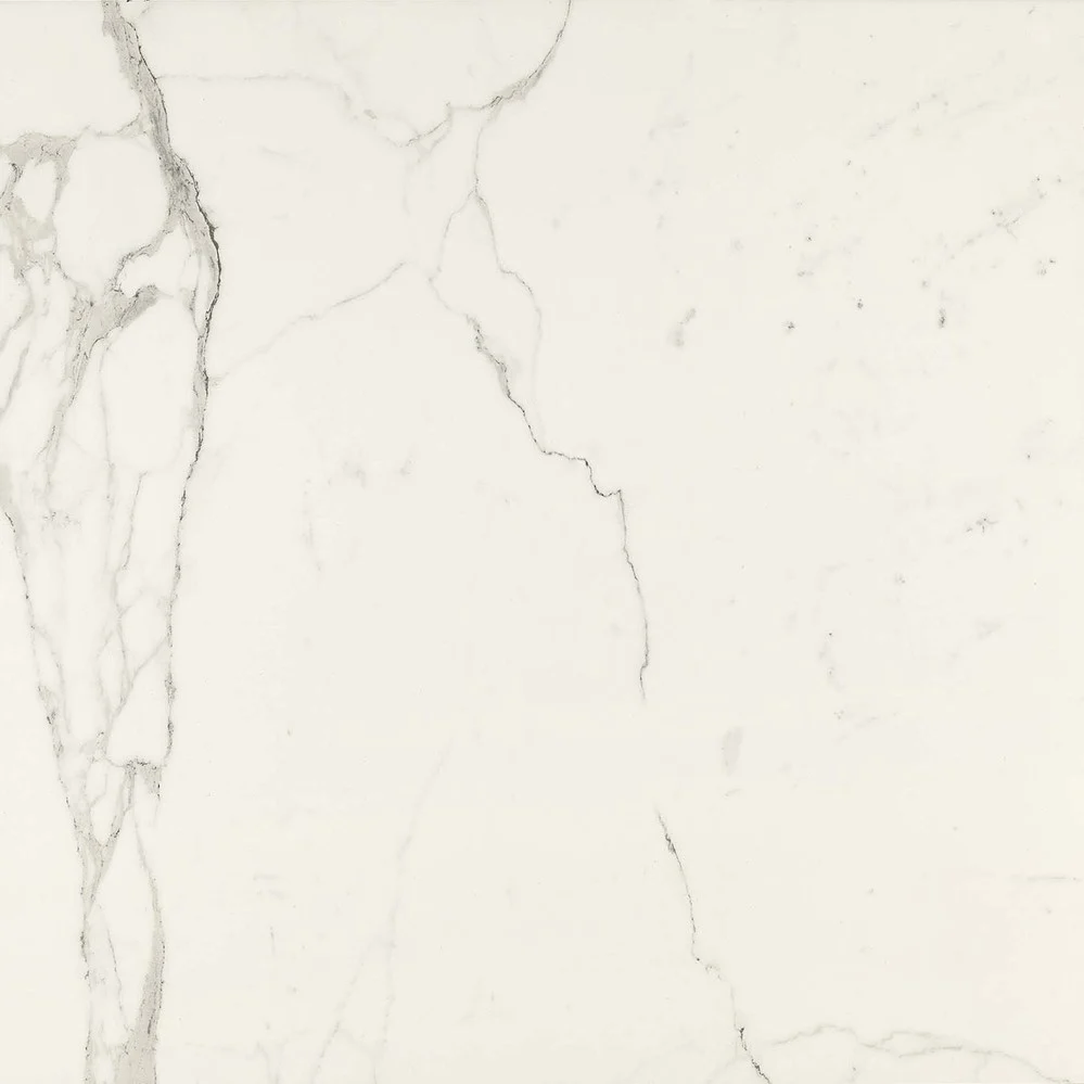 Gresie exterior / interior portelanata rectificata alba 60x60 cm, Marazzi Allmarble Statuario Lux