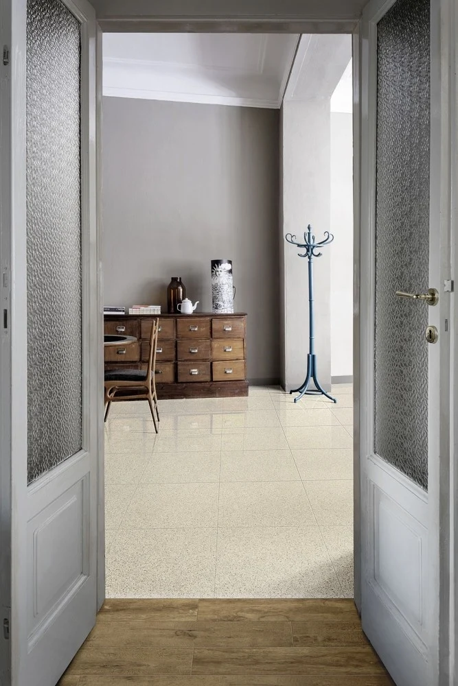 Gresie exterior / interior portelanata rectificata alba 60x60 cm, Marazzi Pinch White
