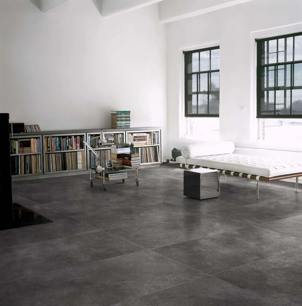 Gresie exterior / interior portelanata rectificata antracit 60x120 cm, Marazzi Stream Anthracite