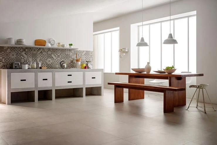 Gresie exterior / interior portelanata rectificata bej 60x60 cm, Marazzi Block Lux Beige