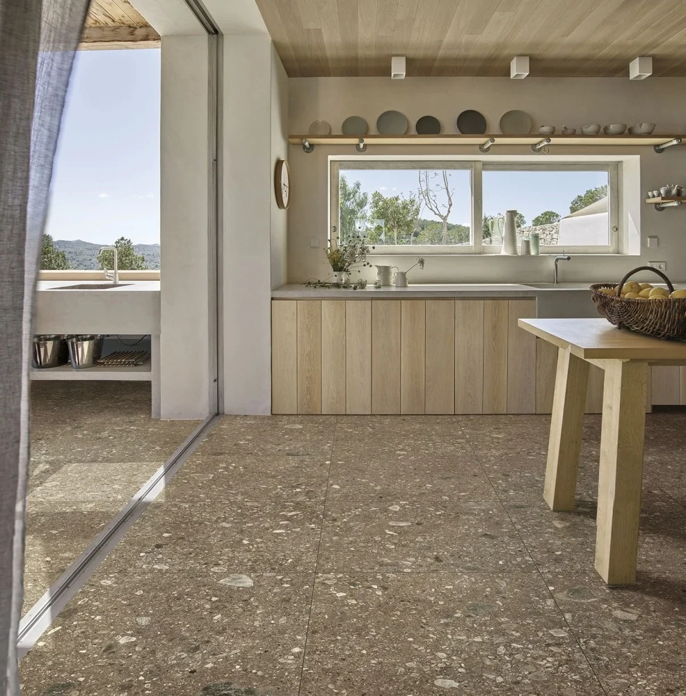 Gresie exterior / interior portelanata rectificata bej 75x75 cm, Marazzi Mystone Ceppo di Gre Beige
