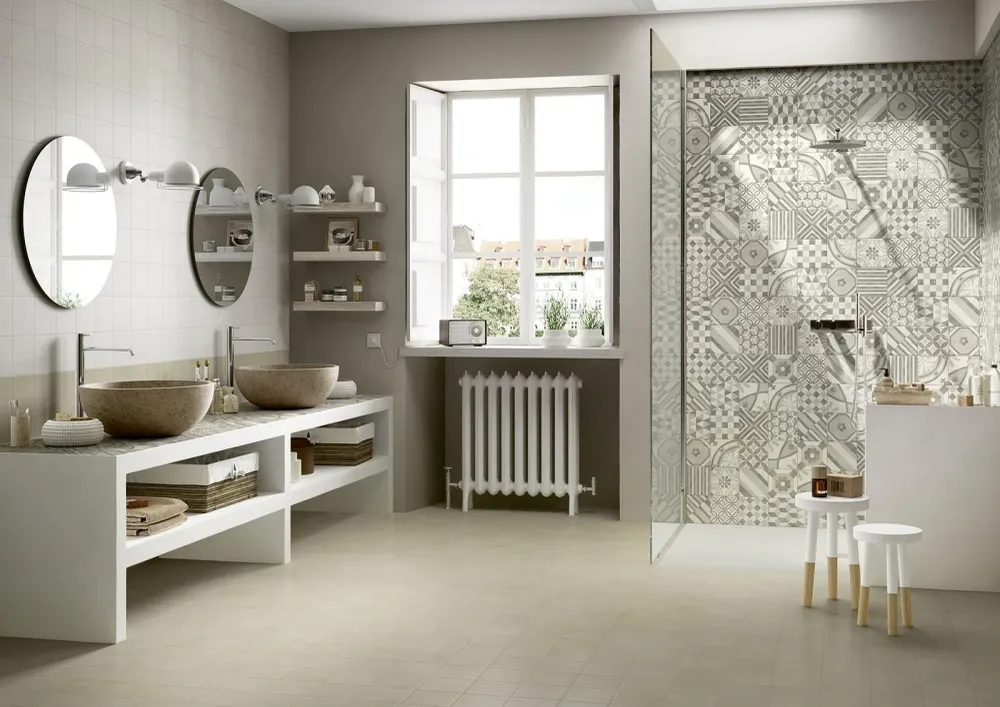 Gresie exterior / interior portelanata rectificata bej 30x60 cm, Marazzi Block Beige