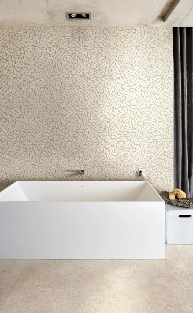 Gresie exterior / interior portelanata rectificata bej 75x75 cm, Marazzi Mystone Limestone Sand