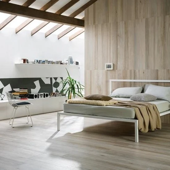Gresie exterior / interior portelanata rectificata bej 30x120 cm, Marazzi Treverkchic Teak Asia