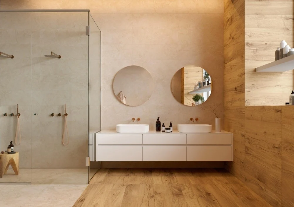 Gresie exterior / interior portelanata rectificata bej 60x60 cm, Marazzi Puro Alba Arena
