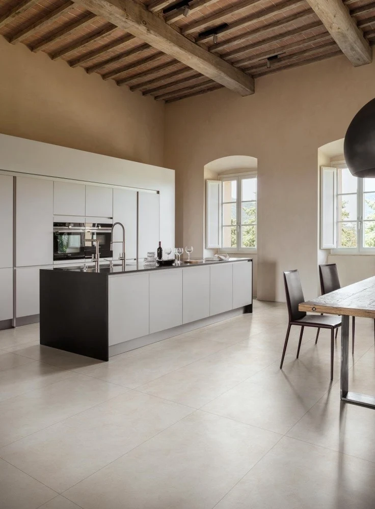 Gresie exterior / interior portelanata rectificata crem 75x75 cm, Marazzi Terratech Avorio