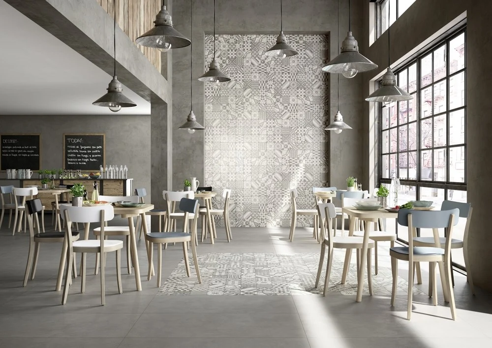 Gresie exterior / interior portelanata rectificata gri 60x120 cm, Marazzi Block Silver