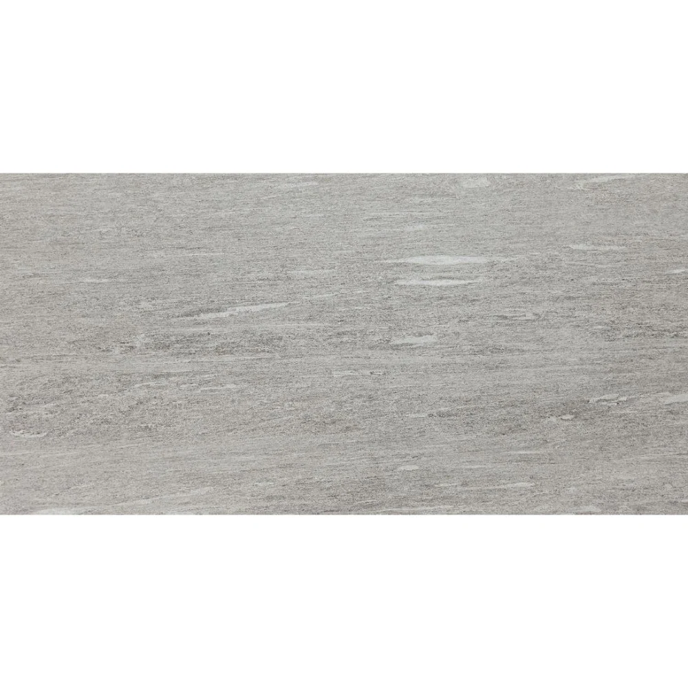 Gresie exterior / interior portelanata rectificata gri 30x120 cm, Marazzi Pietra di Vals Greige