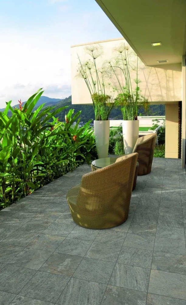 Gresie exterior / interior portelanata rectificata gri 60x60 cm, Marazzi Rocking Grey
