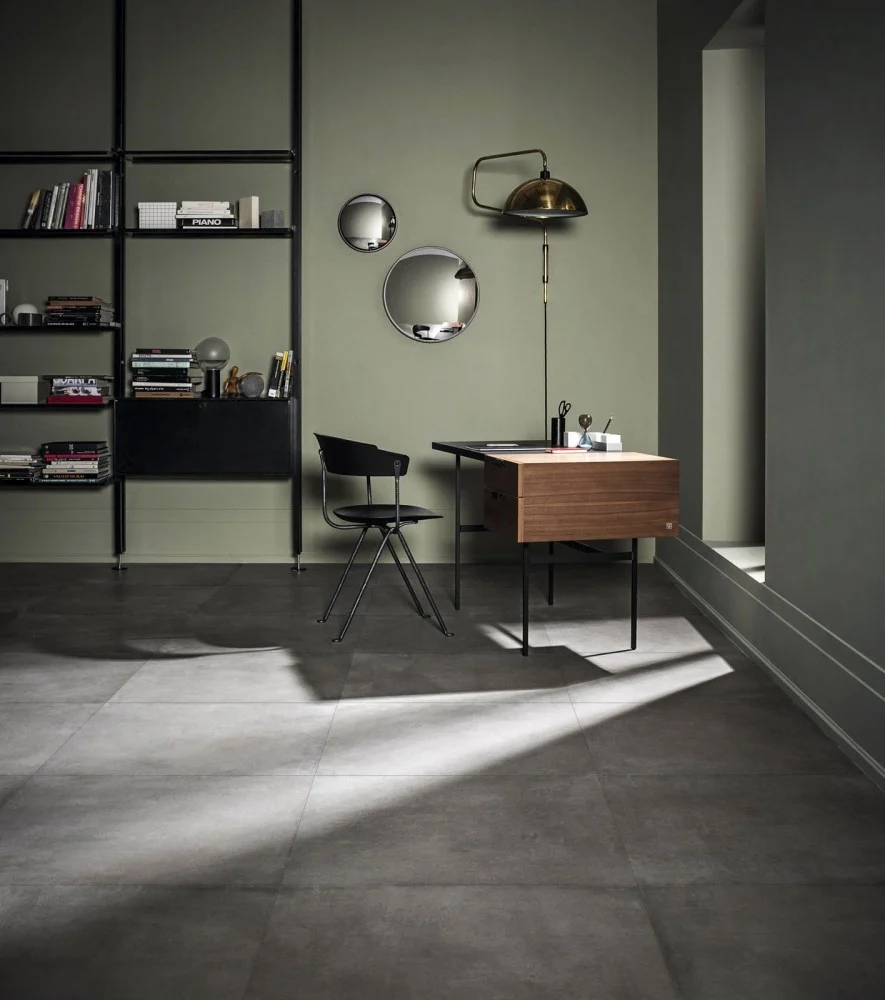 Gresie exterior / interior portelanata rectificata gri 60x60 cm, Marazzi Powder Smoke