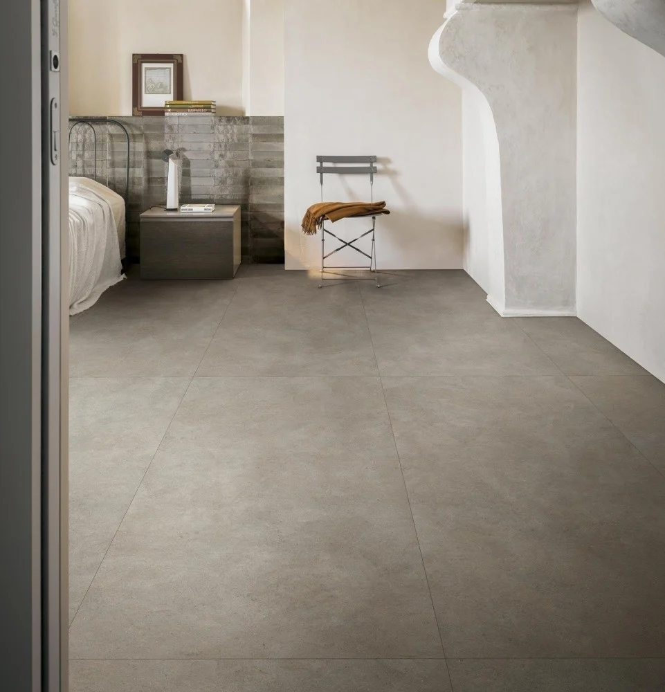 Gresie exterior / interior portelanata rectificata gri 75x75 cm, Marazzi Terratech Salvia