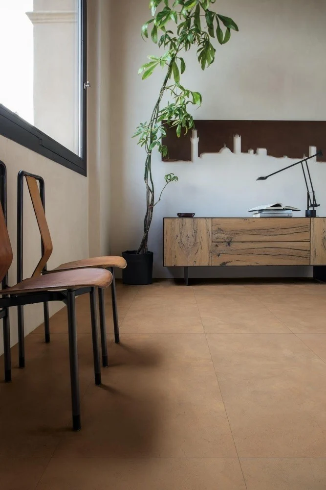 Gresie exterior / interior portelanata rectificata maro 75x150 cm, Marazzi Terratech Senape