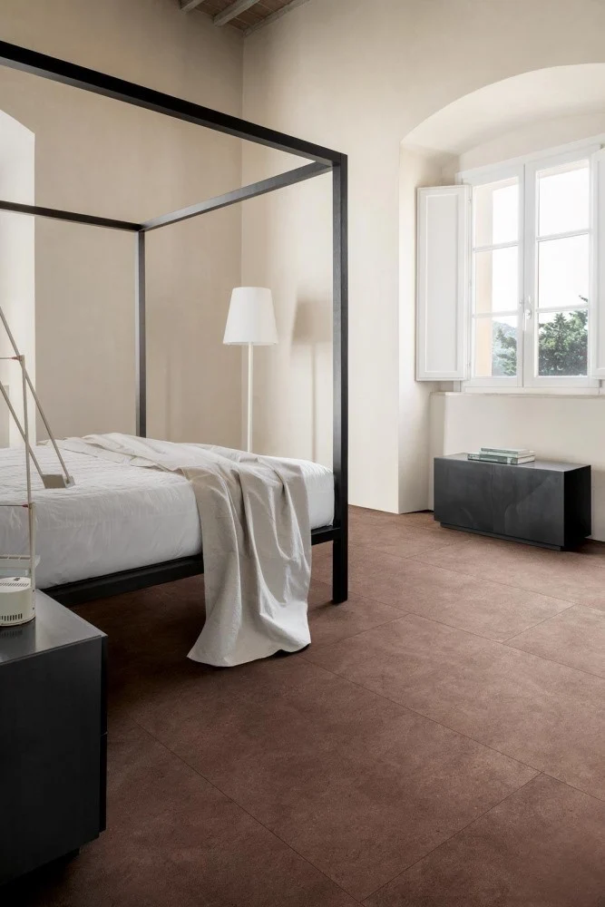 Gresie exterior / interior portelanata rectificata maro 75x150 cm, Marazzi Terratech Vinaccia