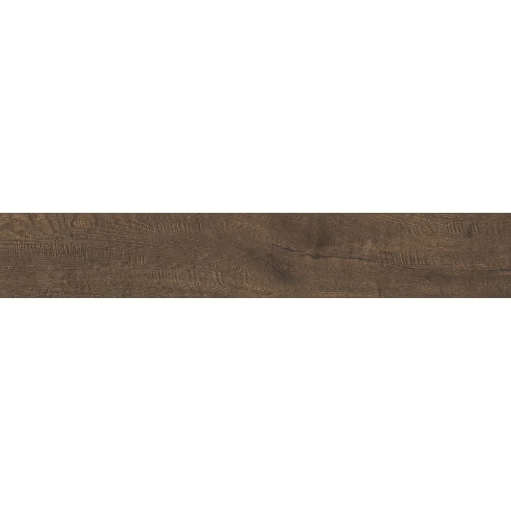 Gresie exterior / interior portelanata rectificata maro 22x120 cm, Marazzi Vero Castagno