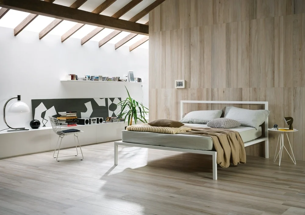 Gresie exterior / interior portelanata rectificata maro 30x120 cm, Marazzi Treverkchic Noce Francese
