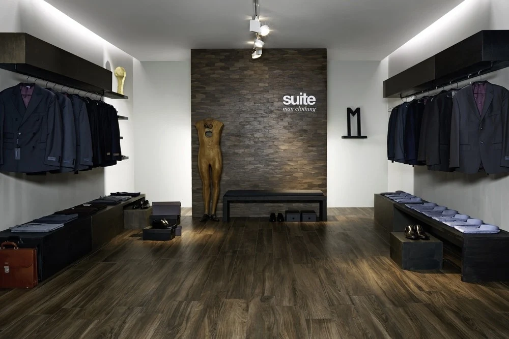 Gresie exterior / interior portelanata rectificata maro 20x120 cm, Marazzi Treverkchic Noce Italiano