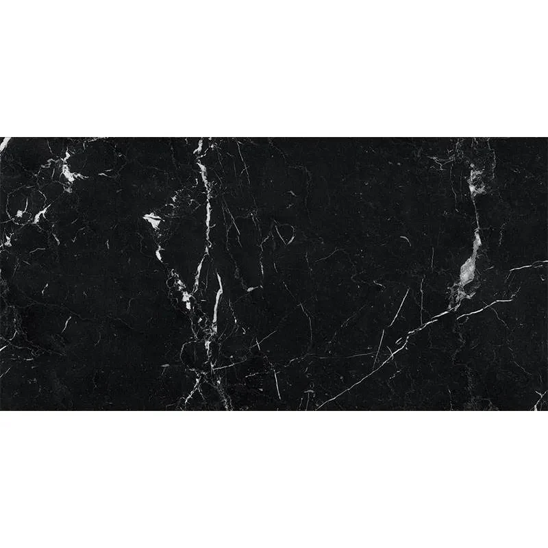 Gresie exterior / interior portelanata rectificata neagra 75x150 cm, Marazzi Allmarble Elegant Black