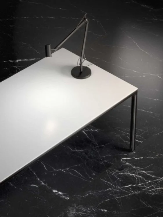 Gresie exterior / interior portelanata rectificata neagra 75x150 cm, Marazzi Allmarble Elegant Black
