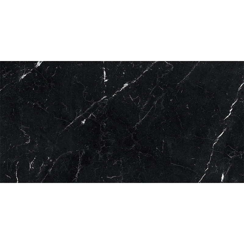 Gresie exterior / interior portelanata rectificata neagra 75x150 cm, Marazzi Allmarble Elegant Black Lux
