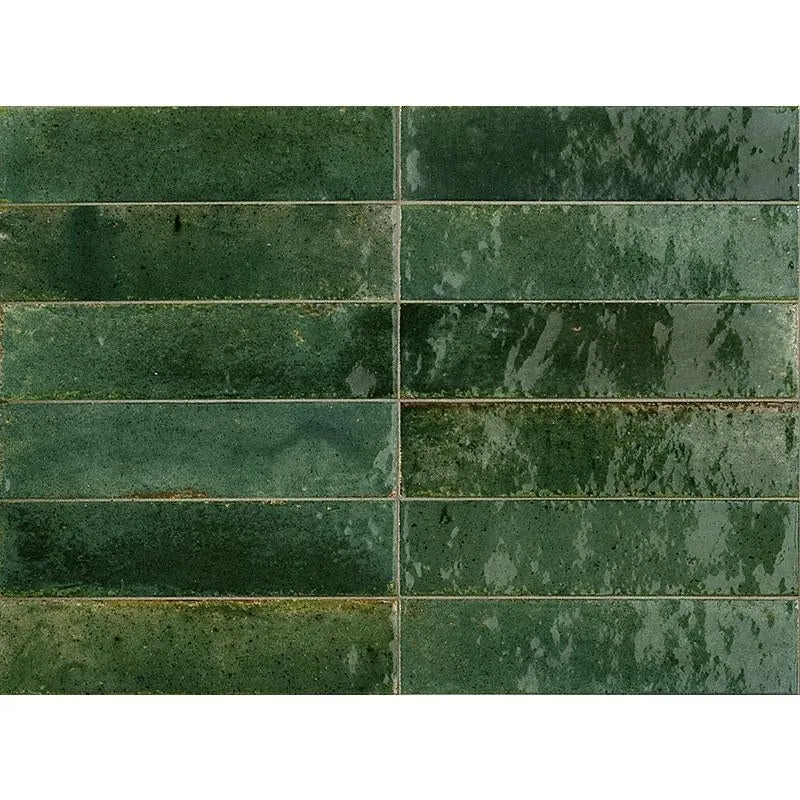 Gresie exterior / interior portelanata verde 6x24 cm, Marazzi Lume Green Lux
