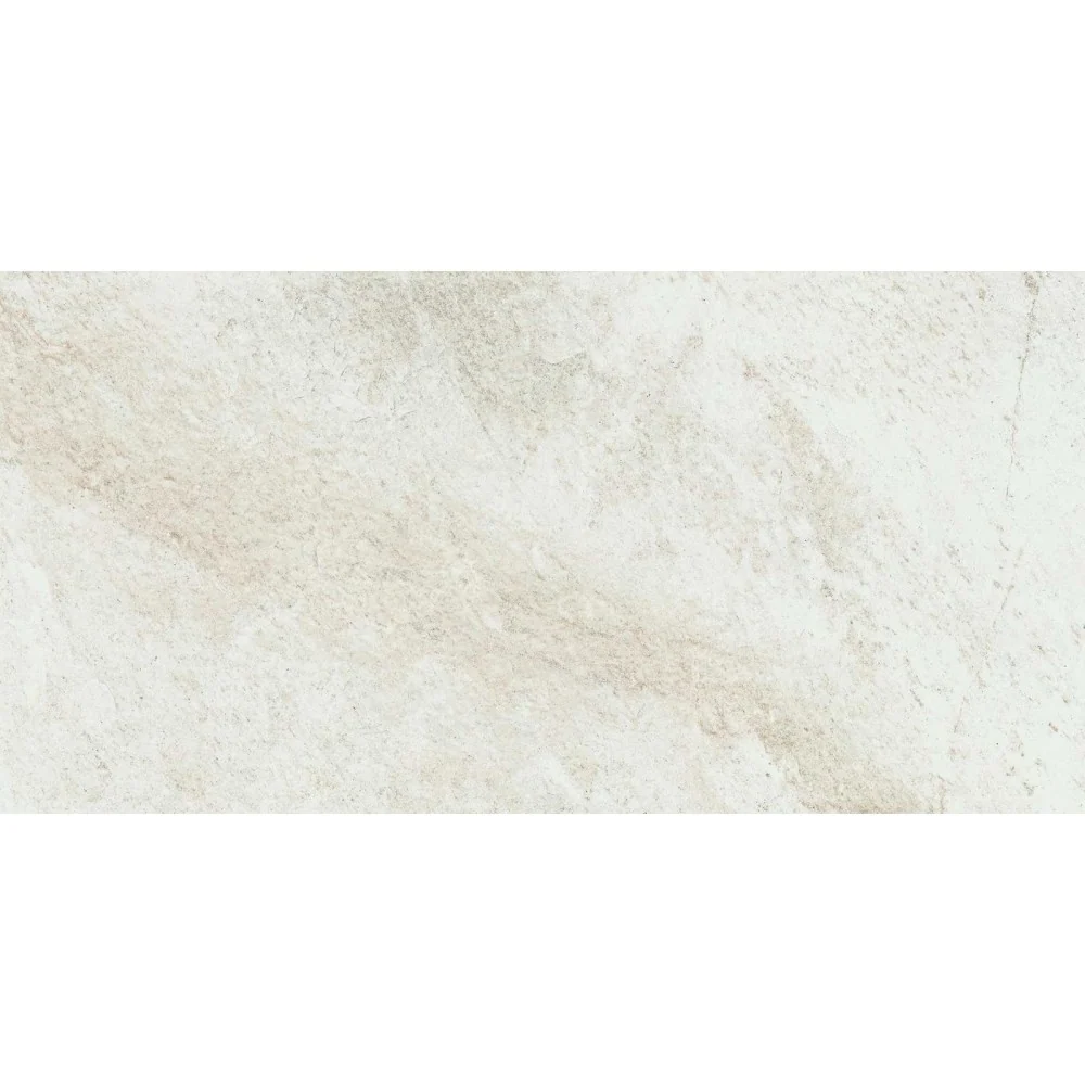 Gresie exterior portelanata rectificata alba 30x60 cm, Marazzi Rocking Strutturato White