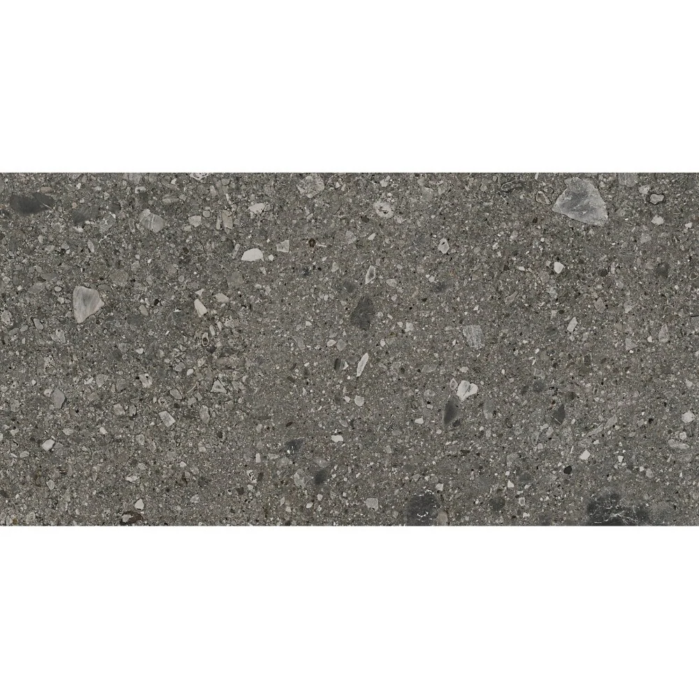Gresie exterior portelanata rectificata antracit 30x60 cm, Marazzi Mystone Ceppo di Gre Antracite Strutturato