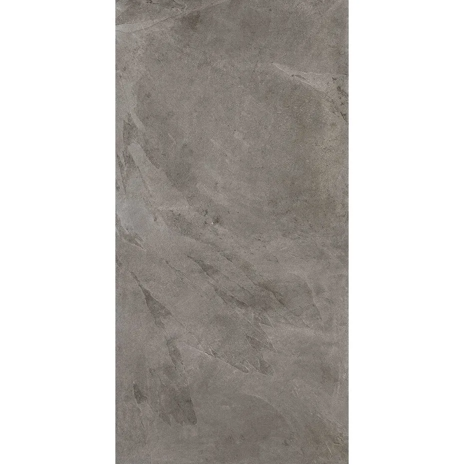 Gresie exterior portelanata rectificata antracit 75x150 cm, Marazzi Mystone Ardesia Antracite Strutturato