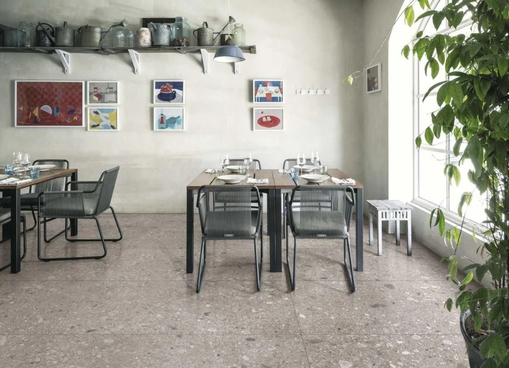 Gresie exterior portelanata rectificata gri 30x60 cm, Marazzi Mystone Ceppo di Gre Greige Strutturato