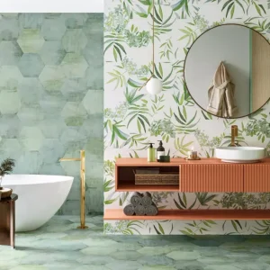 Gresie Faianta Realonda Hex Oasis Aquamarine 28.5x33 cm