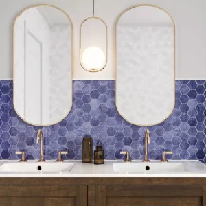 Gresie Faianta Realonda Hex Zellige Azure 26.5x51 cm
