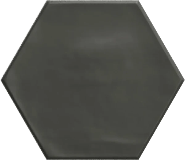 Gresie faianta Ribesalbes Geometry Hex Black Matt 15x17.3 cm