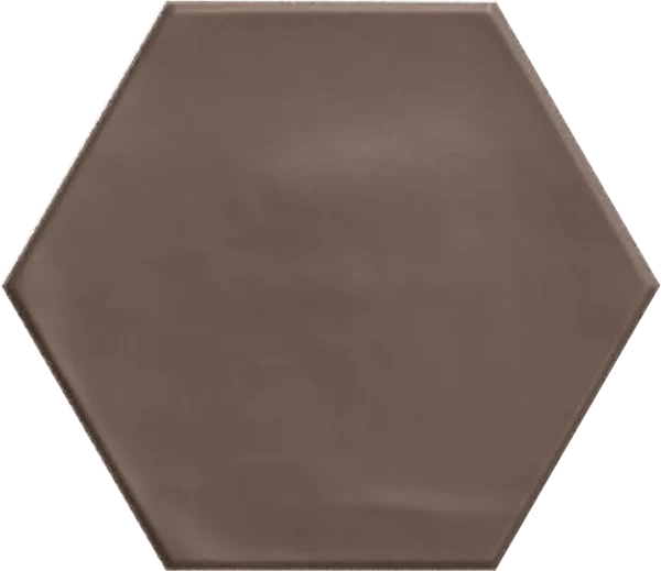 Gresie faianta Ribesalbes Geometry Hex Brown Matt 15x17.3 cm