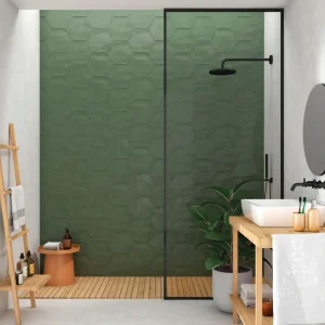 Gresie faianta Ribesalbes Plain Hex Green Matt 23x27 cm