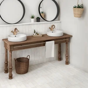 Gresie faianta Ribesalbes Plank White Matt 7x28cm