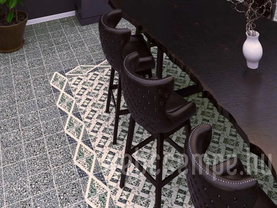 Gresie faianta Ribesalbes Terrazzo Graphite 20x20 cm