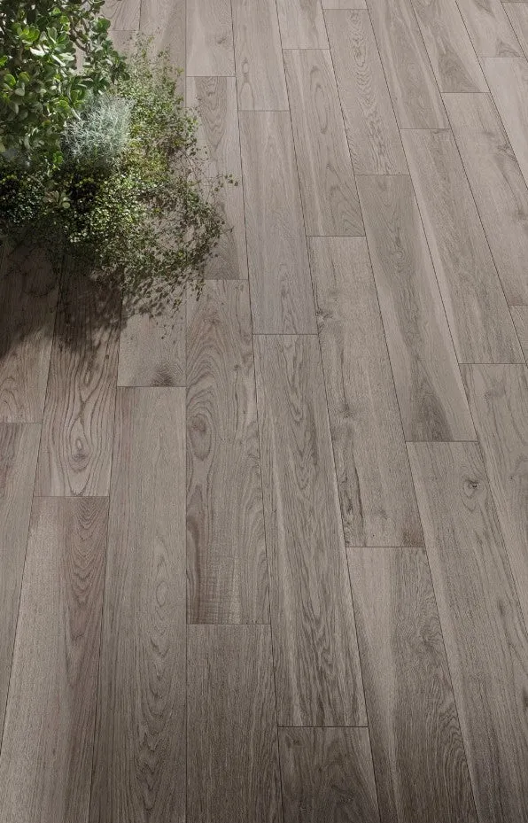 Gresie interior gri 20x120 cm, Marazzi Treverkmore Fume