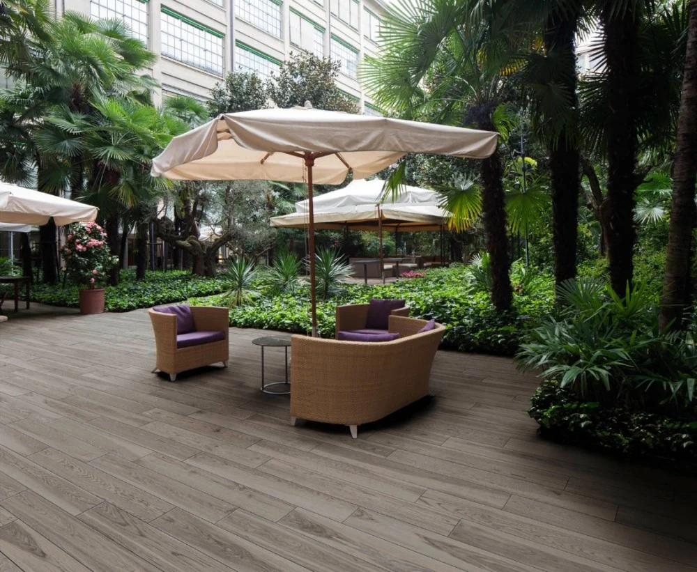 Gresie interior gri 20x120 cm, Marazzi Treverkmore Fume