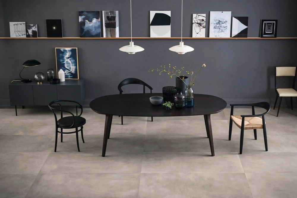 Gresie interior gri 75x150 cm, Marazzi Powder Smoke