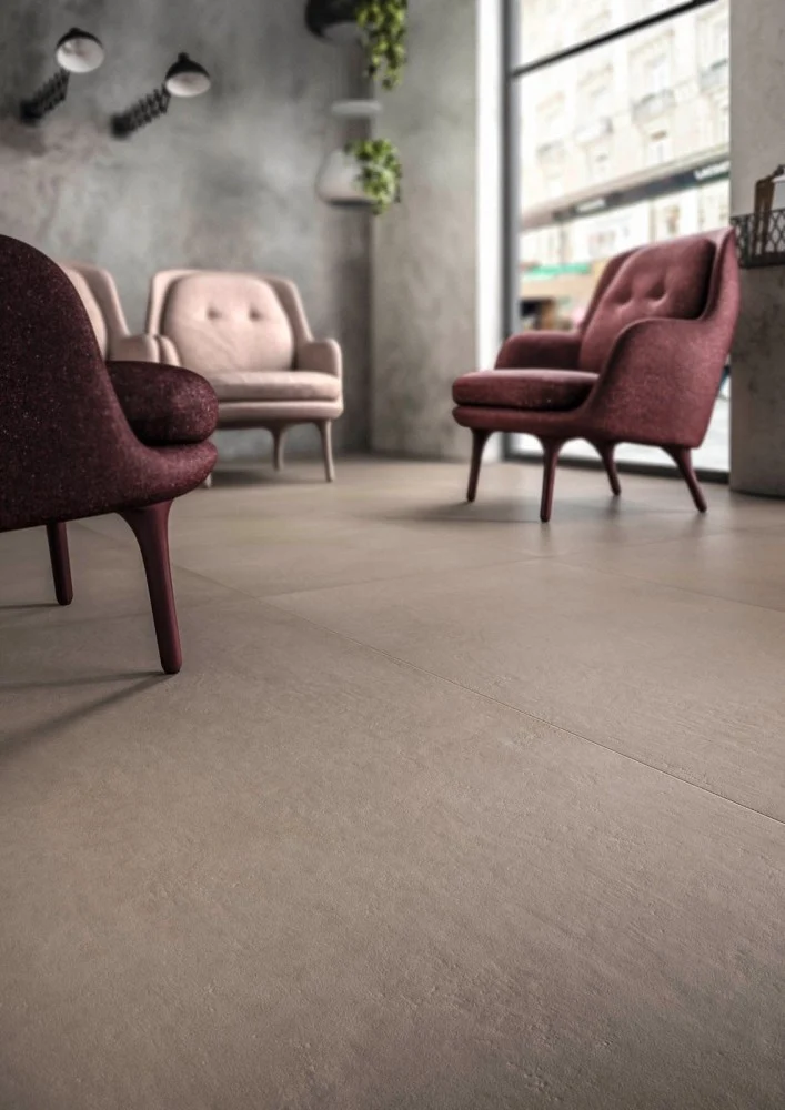 Gresie interior gri 75x150 cm, Marazzi Powder Mud