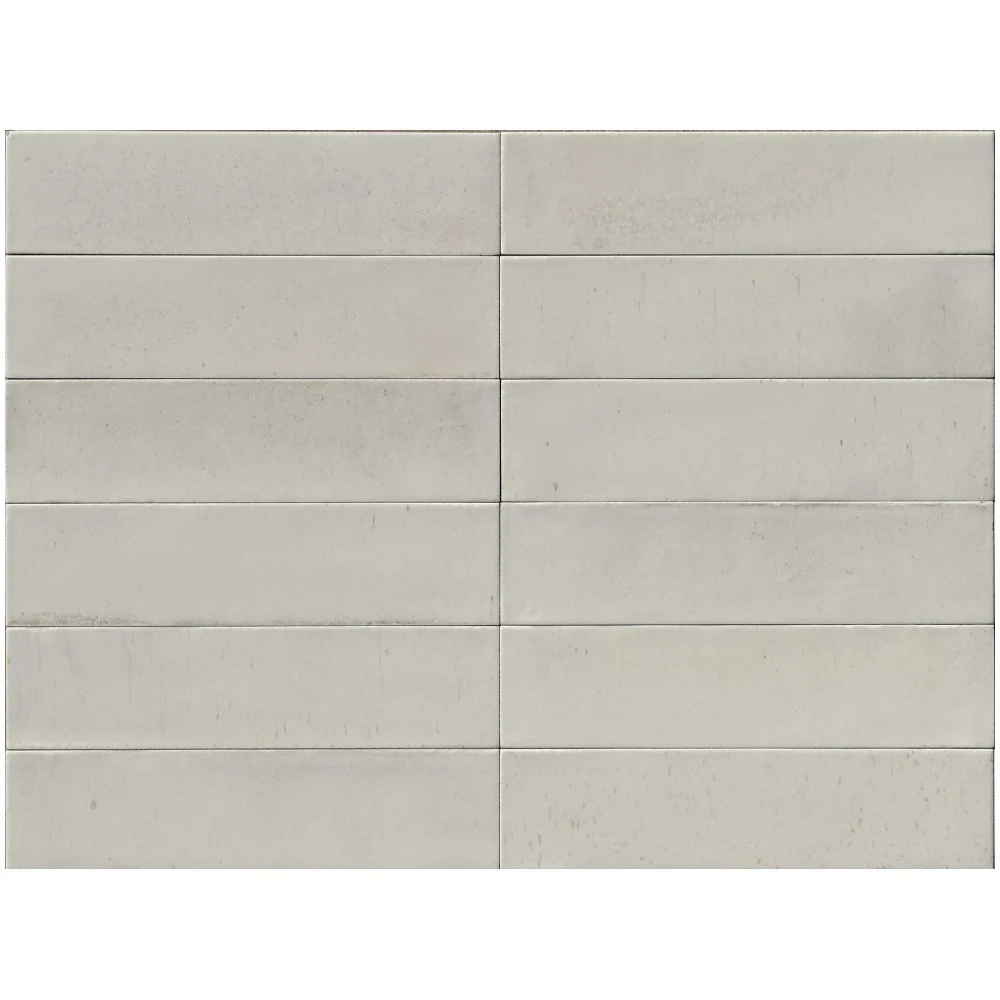 Gresie interior portelanata alba 6x24 cm, Marazzi Lume Off White Lux