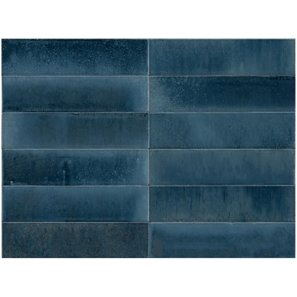 Gresie interior portelanata albastra 6x24 cm, Marazzi Lume China Lux
