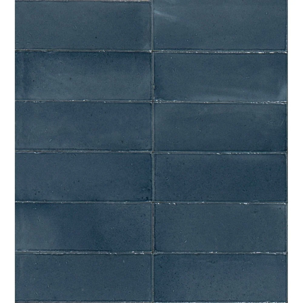 Gresie interior portelanata albastra 7.5x20 cm, Marazzi Rice Blu Lux